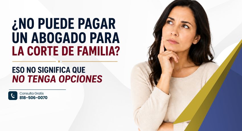¿No puede pagar una abogado de familia que te represente en la corte de familia?